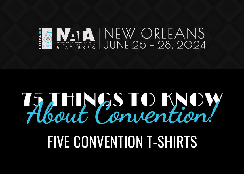 75 Things to Know about convention! Five convention T-shirts