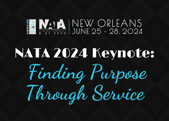 NATA 2024 keynote: finding purpose through service