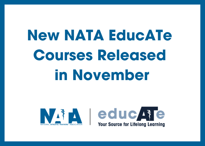 New NATA Educate courses released in November 