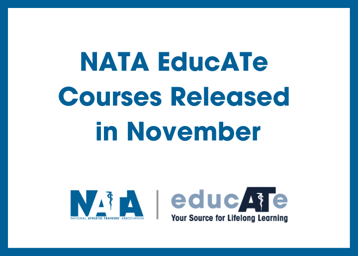 NATA EducATe Courses Released in November