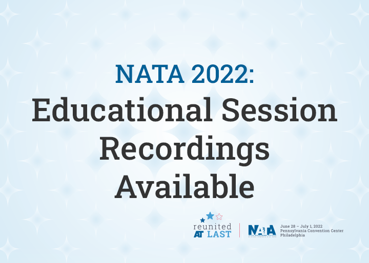 NATA 2022: Educational Session Recordings Available