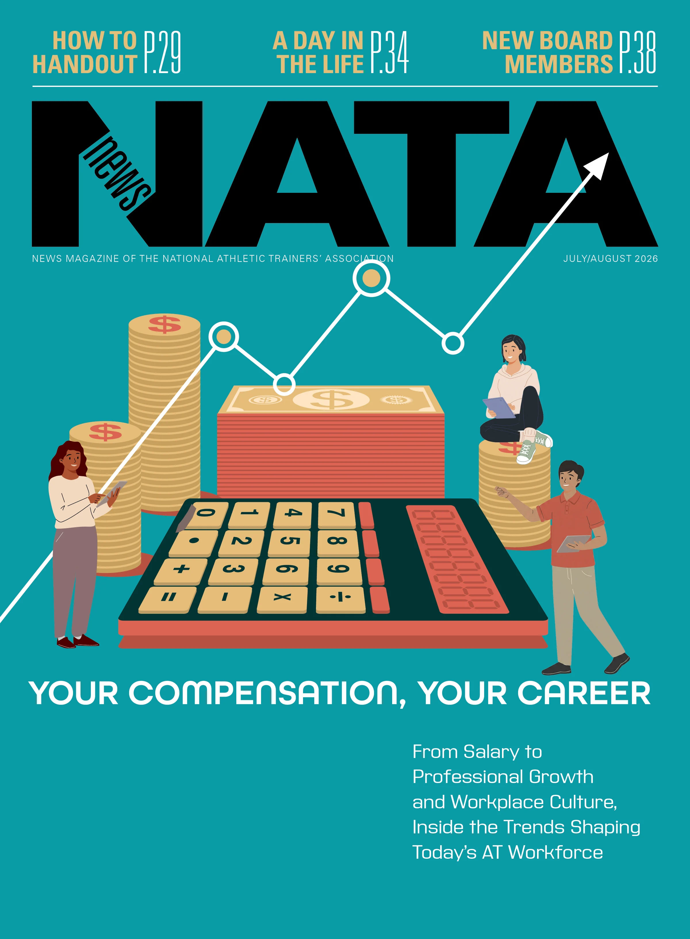 Cover of NATA News featuring Compensation & Workforce Study