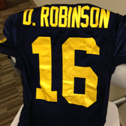 game worn michigan football jersey