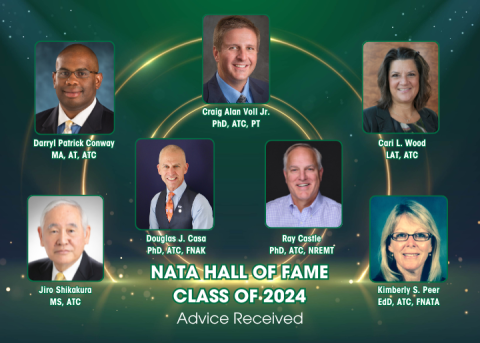 Photos of NATA Hall of Fame 2024 members, advice received