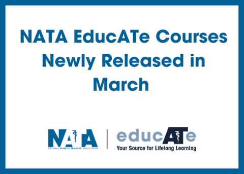NATA EducATe Courses Newly Released in March;  NATA logo, educate logo