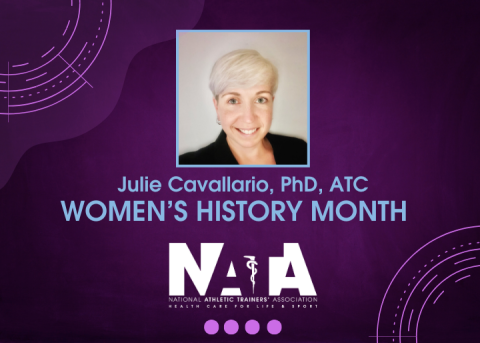 Photo of Julie Cavallario, Women's History Month, NATA logo