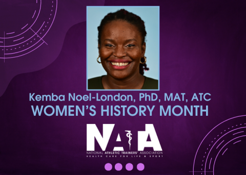 Photo of Kemba Noel-London, Women's History Month, NATA logo