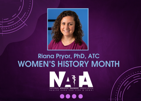 Photo of Riana Pryor, Women's History Month, NATA logo