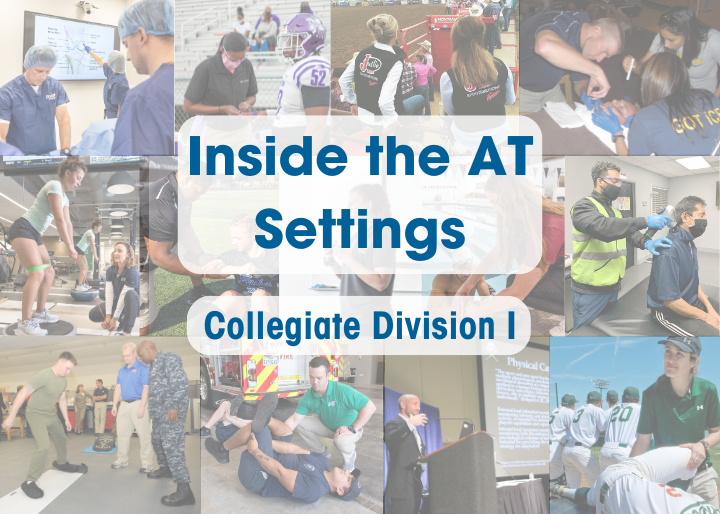 Photo of ATs in their Settings, Inside the AT Settings, Collegiate Division One