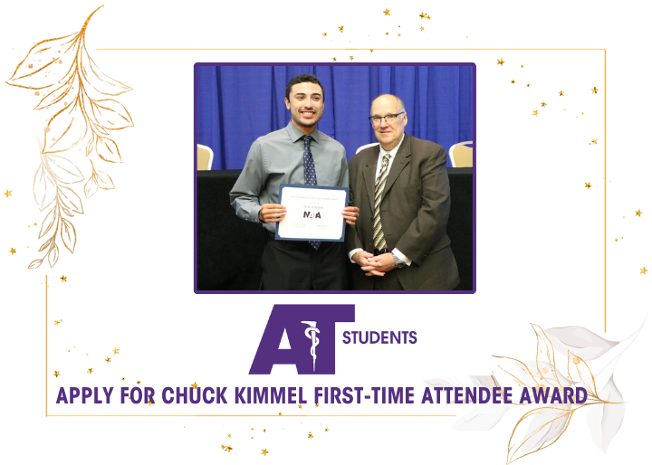 Photo of Aric Aritam and Chuck Kimmel, AT Students: Apply for Chuck Kimmel First-Time Attendee Award